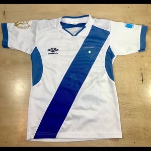 COPY - Umbro Boys White Blue Guatemala Soccer Jersey